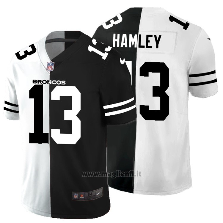 Maglia NFL Limited Denver Broncos Hamler White Black Split